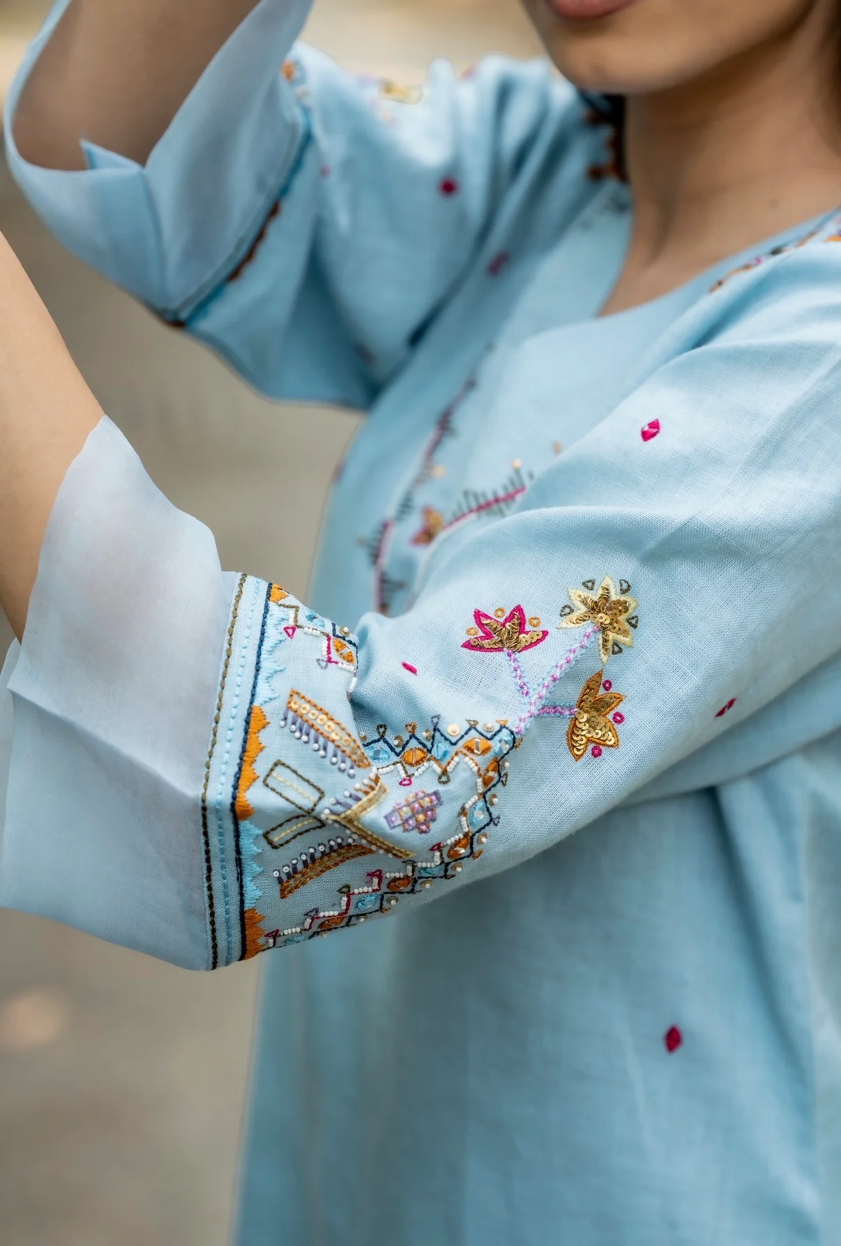 Baby Blue Linen Set - Image 3