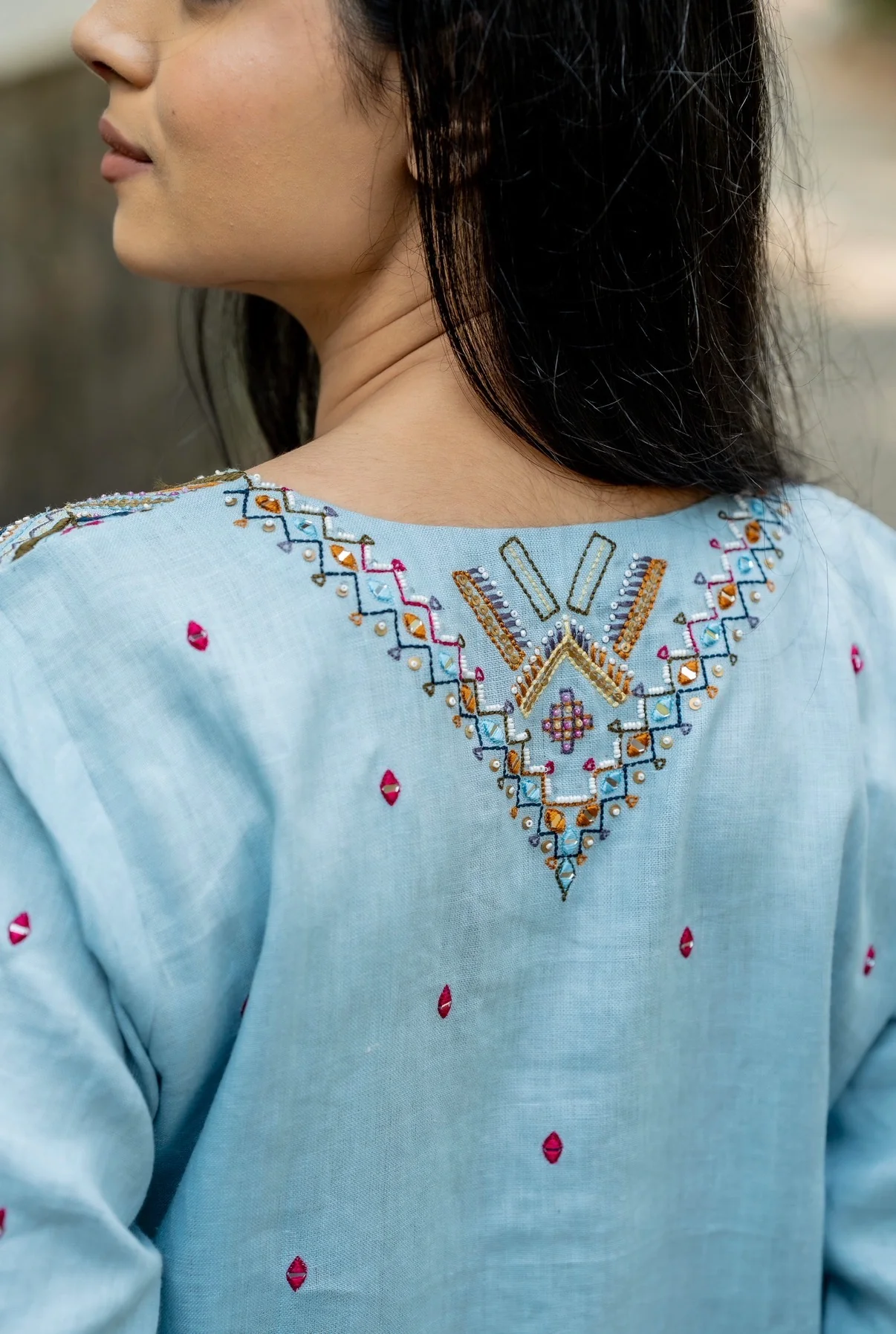 Baby Blue Linen Set - Image 4