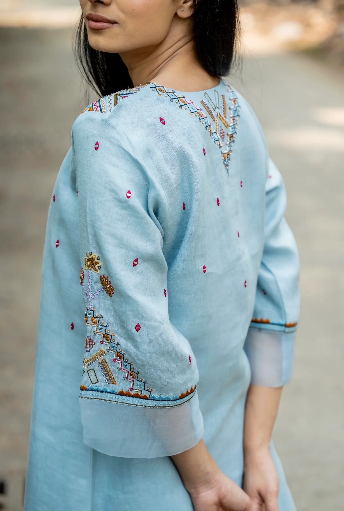 Baby Blue Linen Set - Image 8