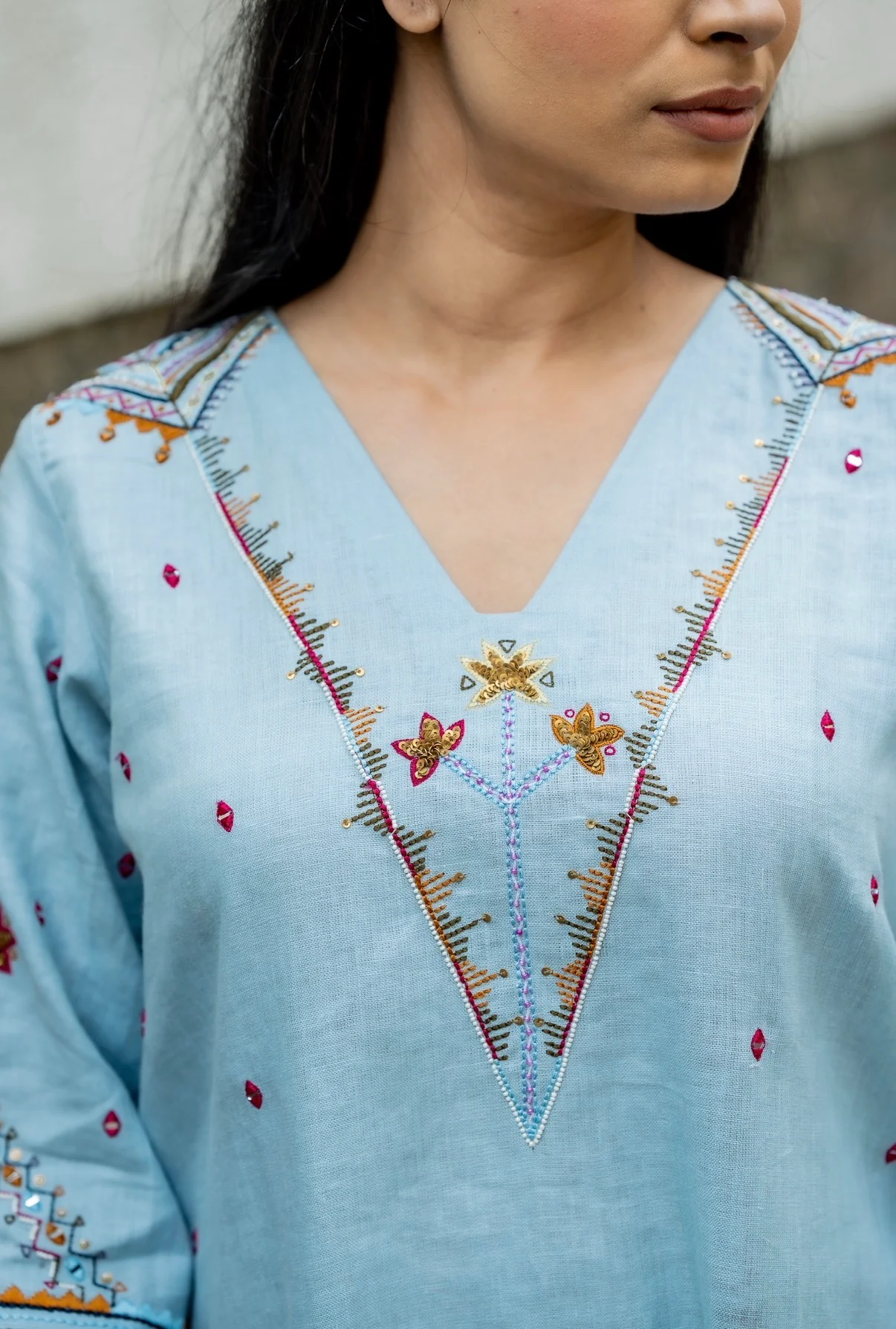 Baby Blue Linen Set - Image 9