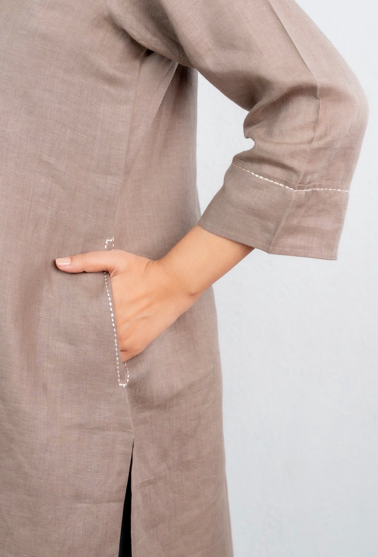 Taupe-Green Linen Pair - Image 4