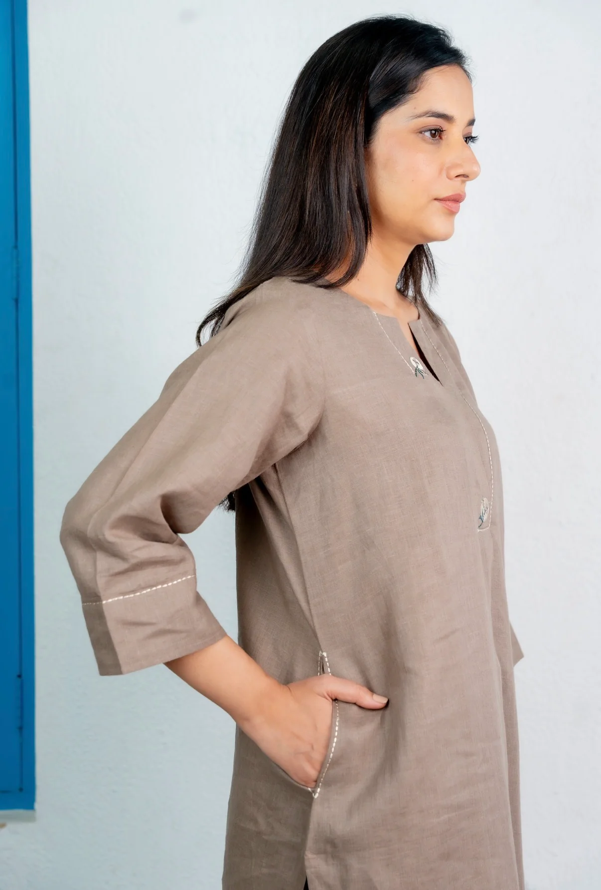 Taupe-Green Linen Pair - Image 6