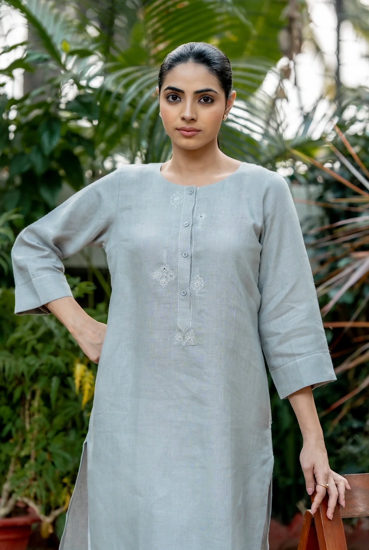 CLOUD GREY LINEN PAIR - Image 4