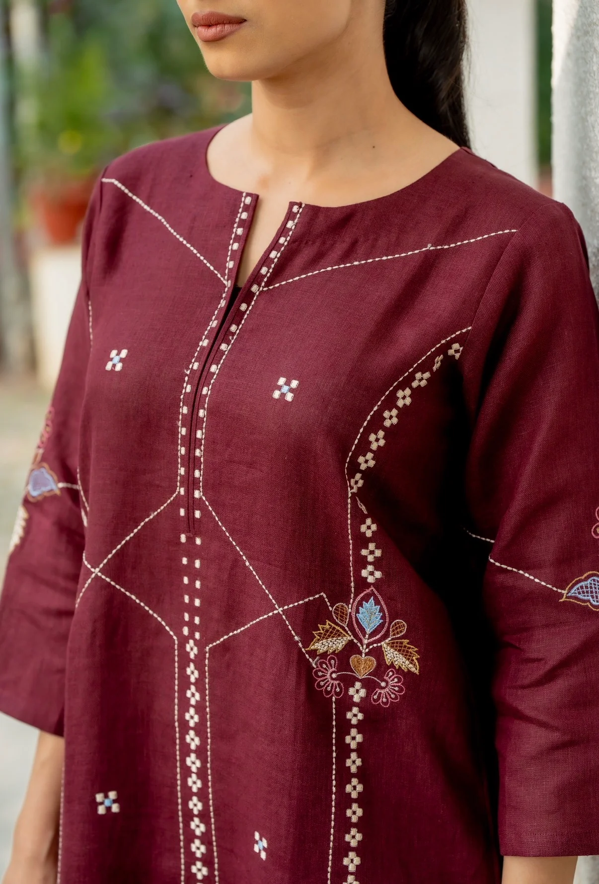 Deep Wine Linen Pair - Image 5