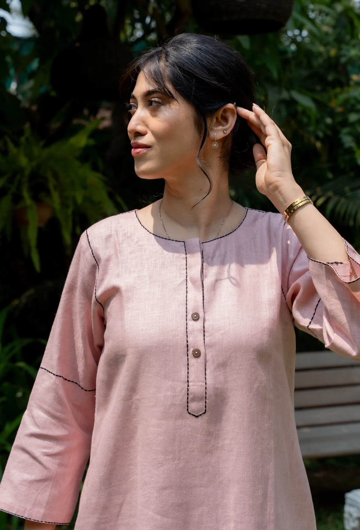 DUST PINK SAGA LINEN PAIR - Image 4