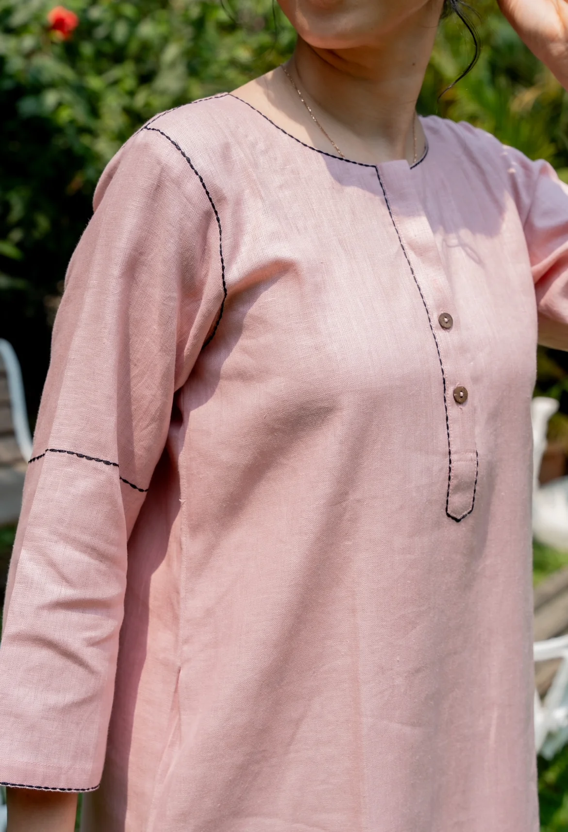 DUST PINK SAGA LINEN PAIR - Image 6