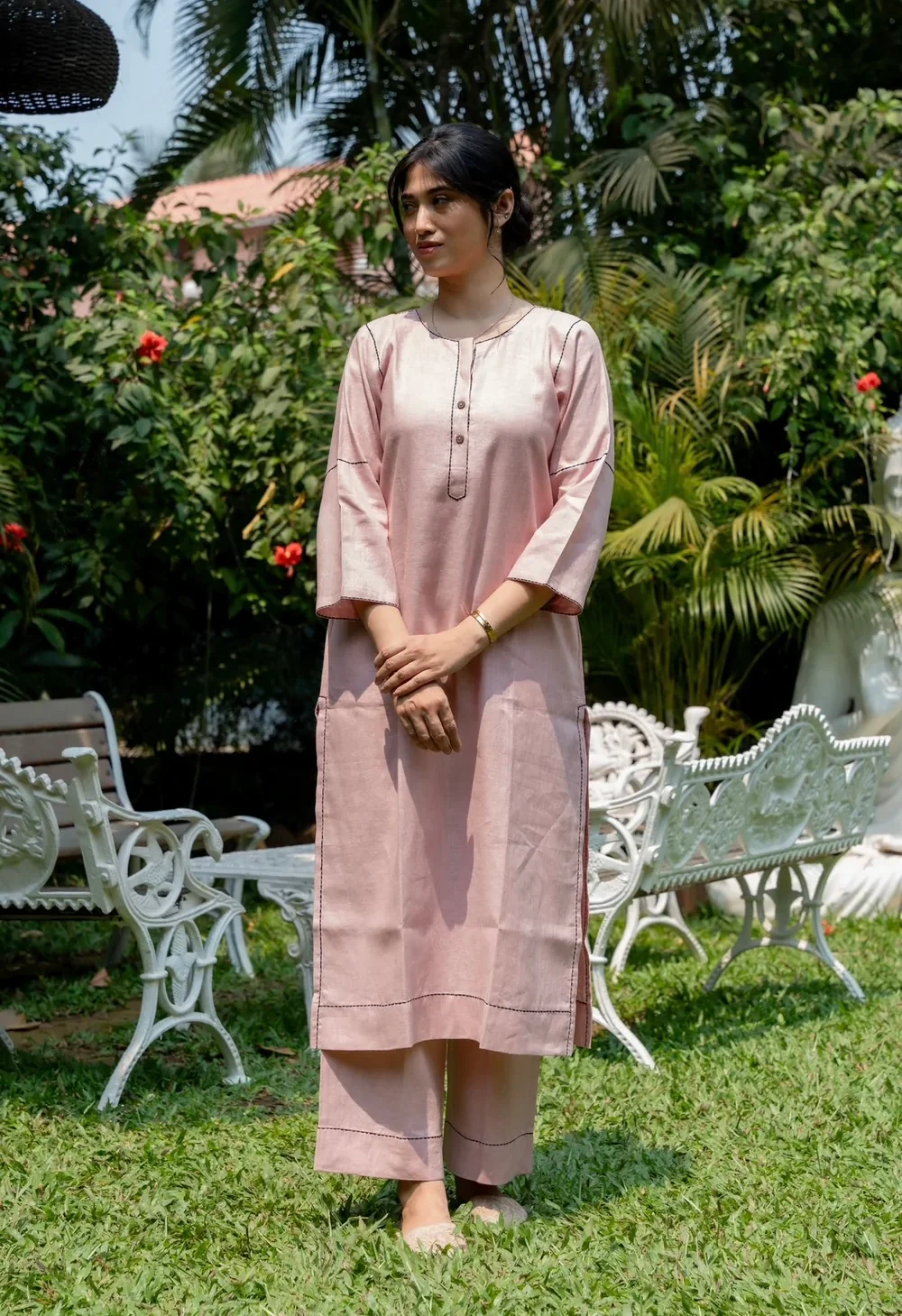 DUST PINK SAGA LINEN PAIR - Image 7