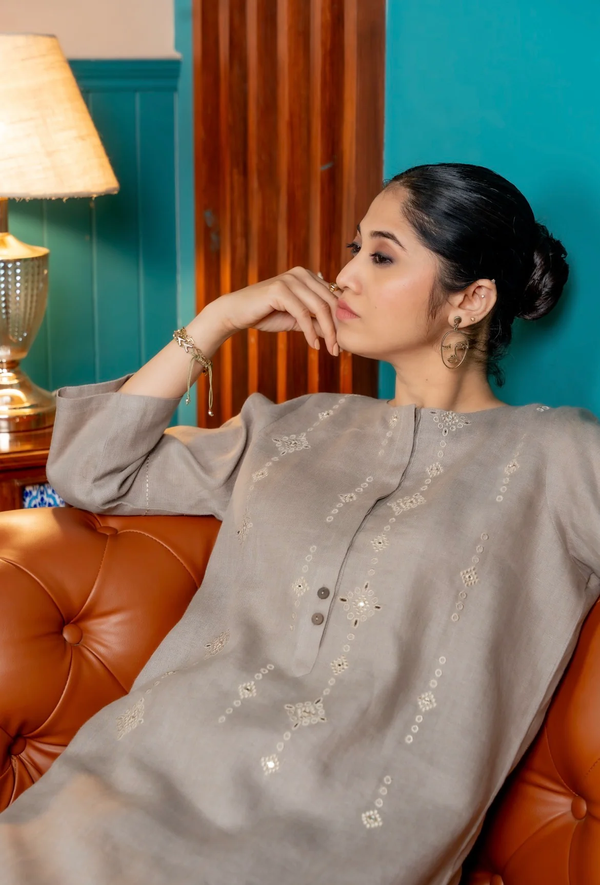 Fossil Grey Linen Pair - Image 5