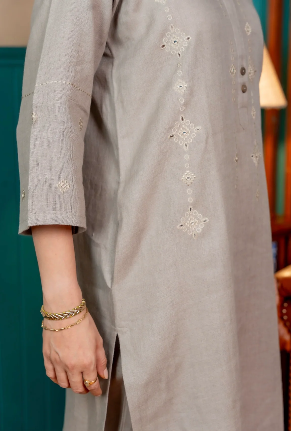 Fossil Grey Linen Pair - Image 6