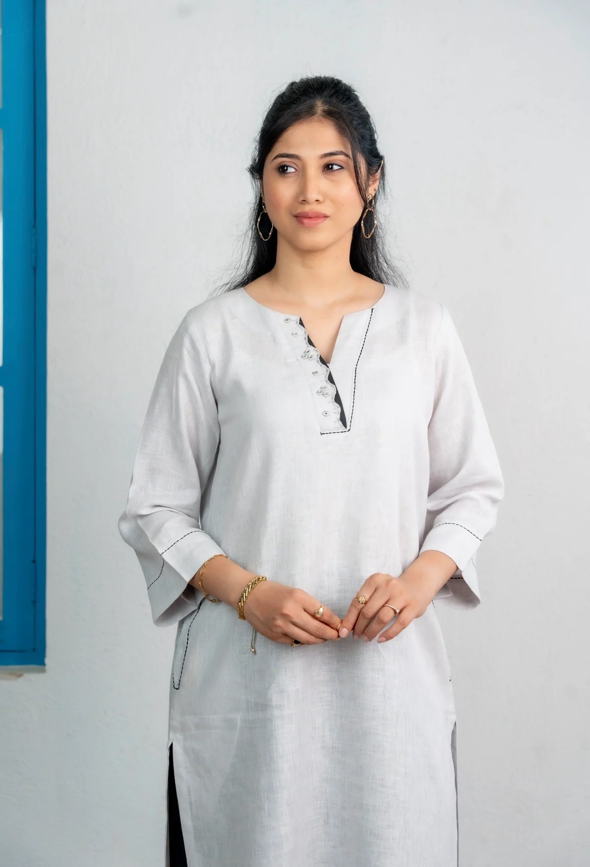 ICE GREY-BLACK LINEN PAIR - Image 5