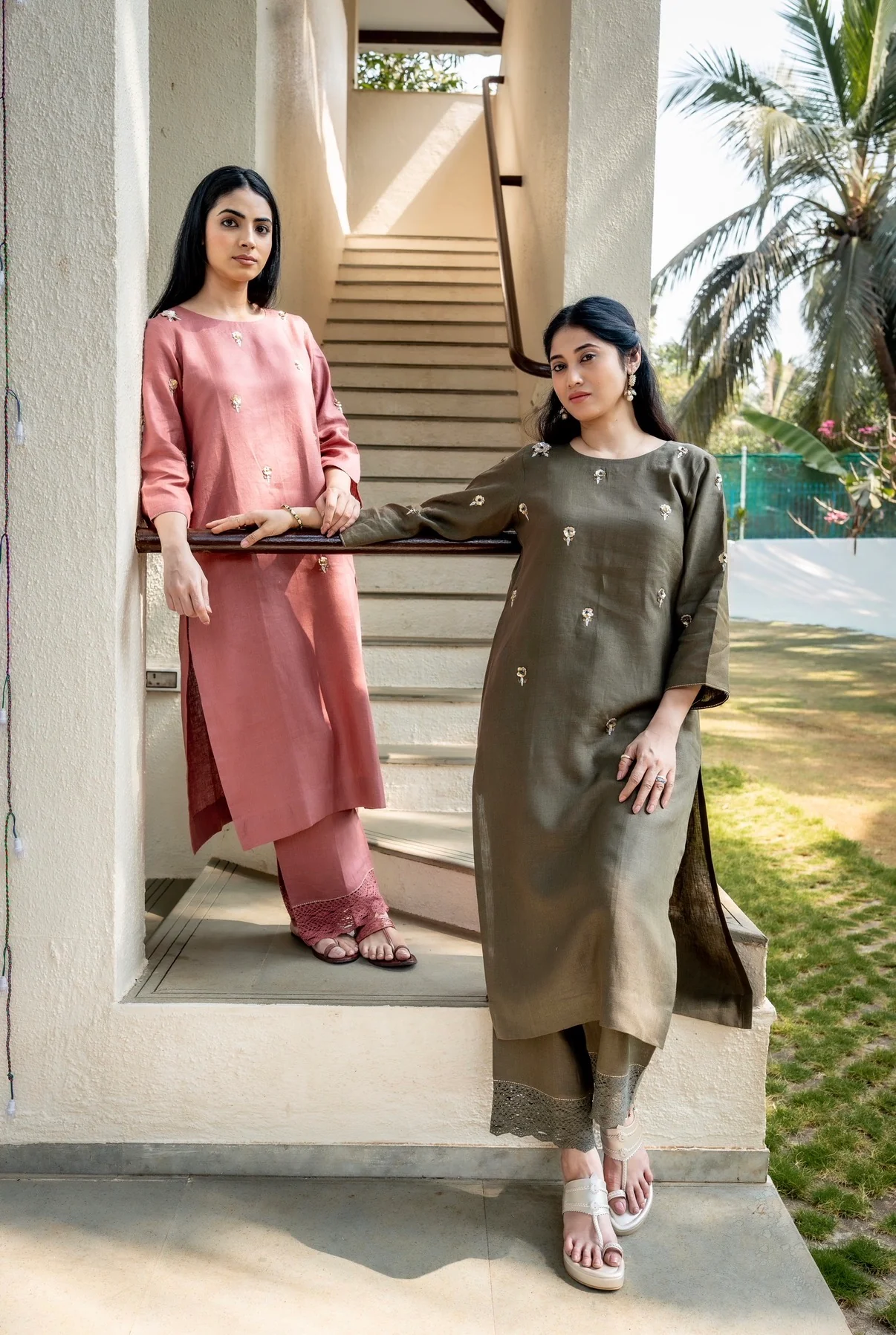 Jade Army Green Linen Set - Image 7