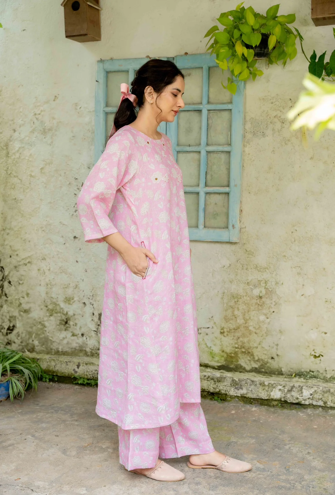 LIBERTY PINK FLORAL LINEN PAIR - Image 6