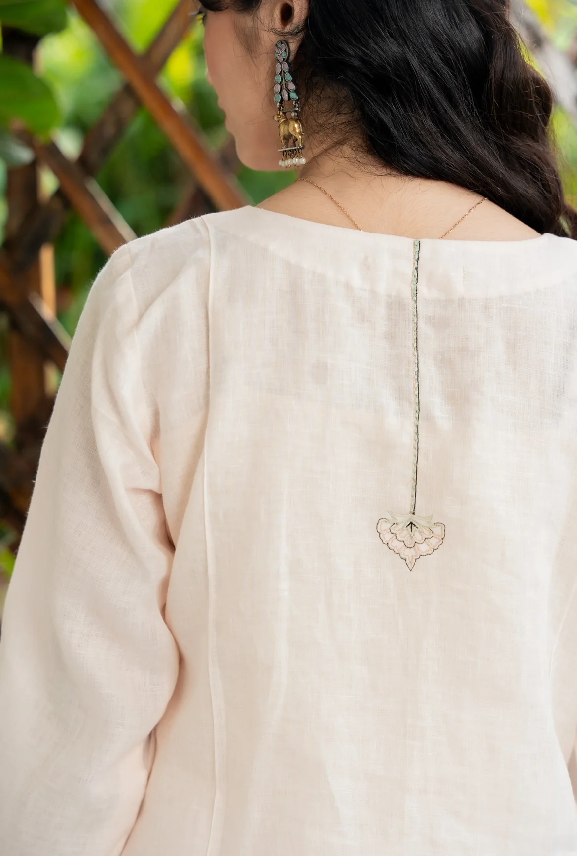 Butter Milk Linen Kurta Set - Image 3