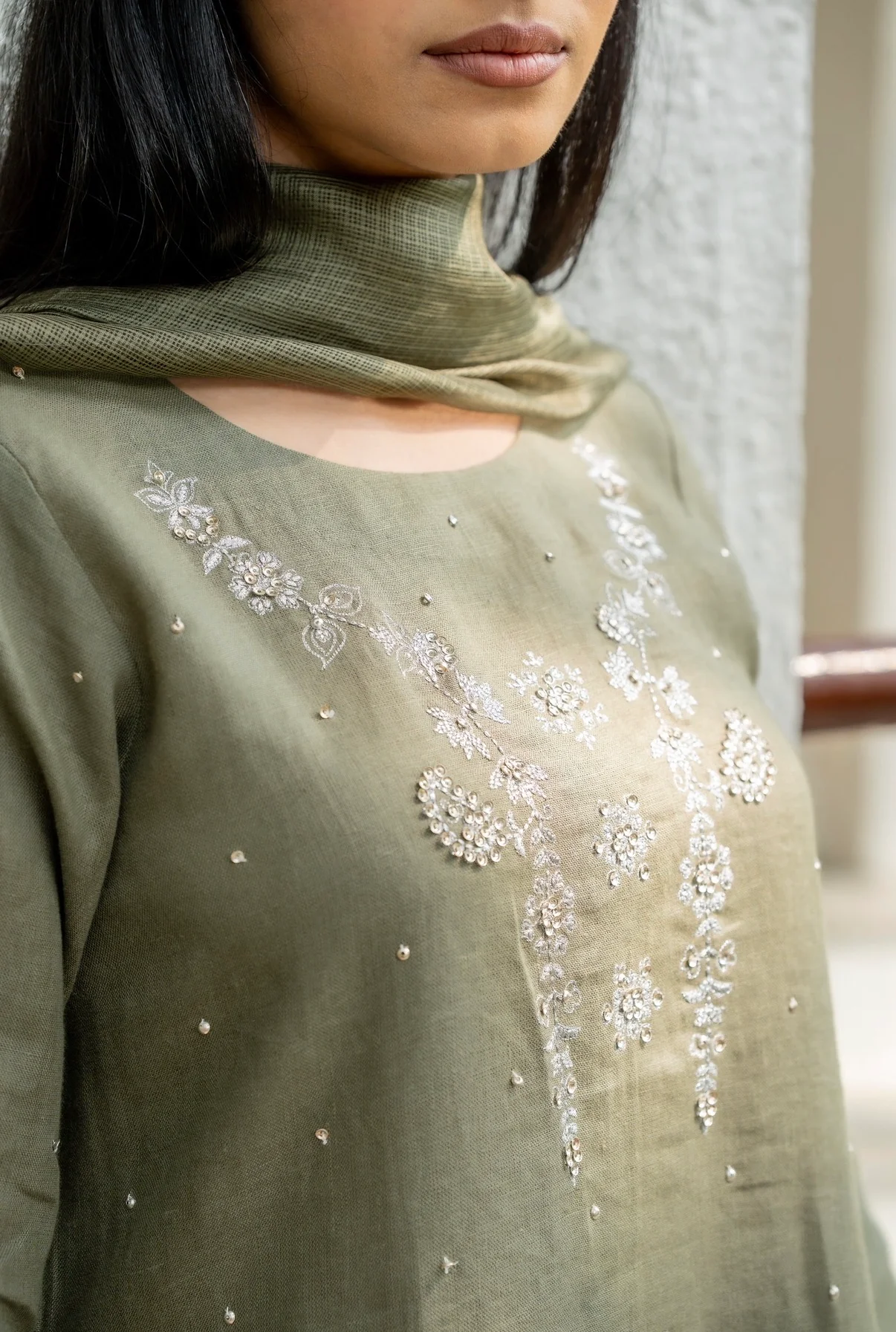 Olive Green Linen Set - Image 3