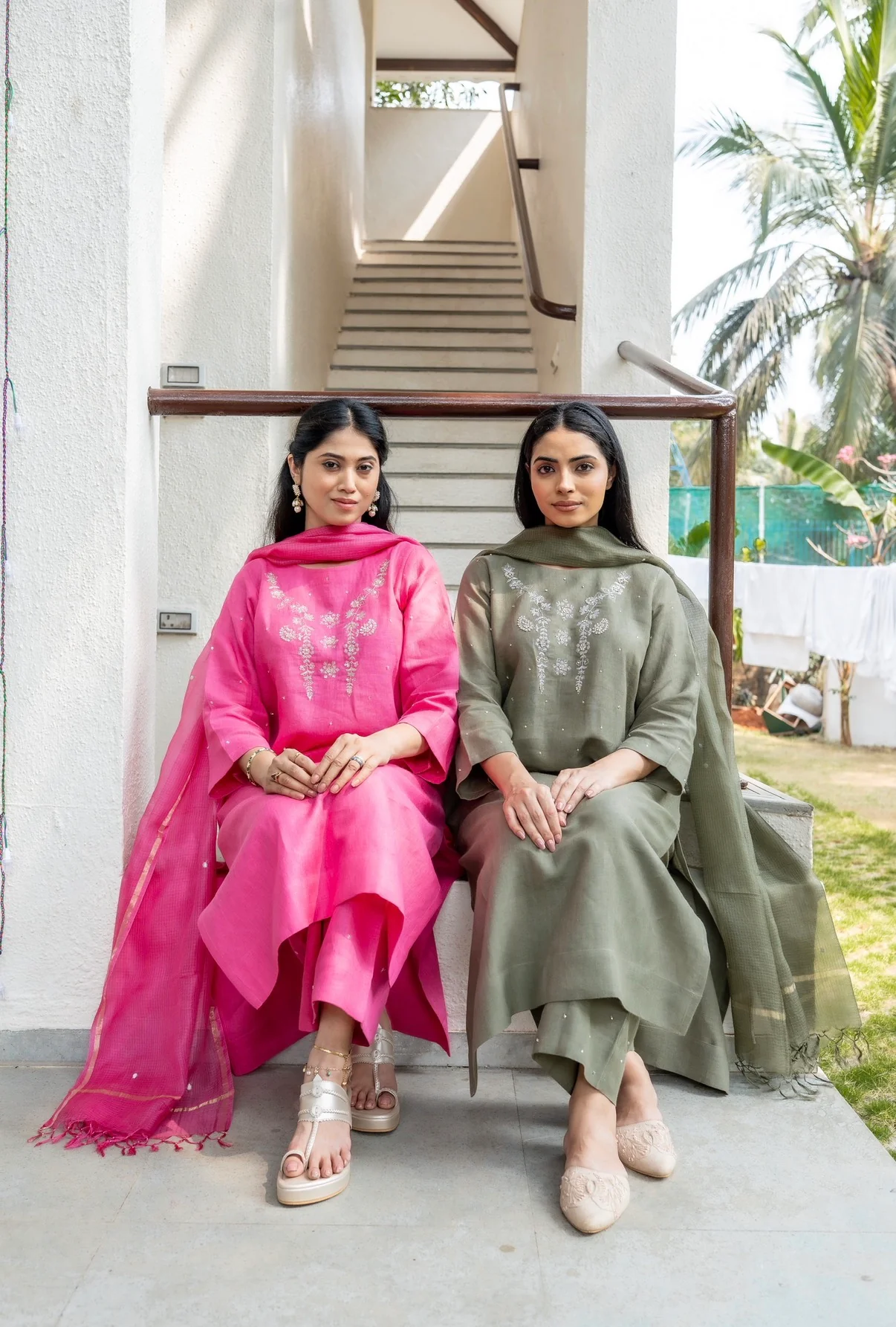 Olive Green Linen Set - Image 9