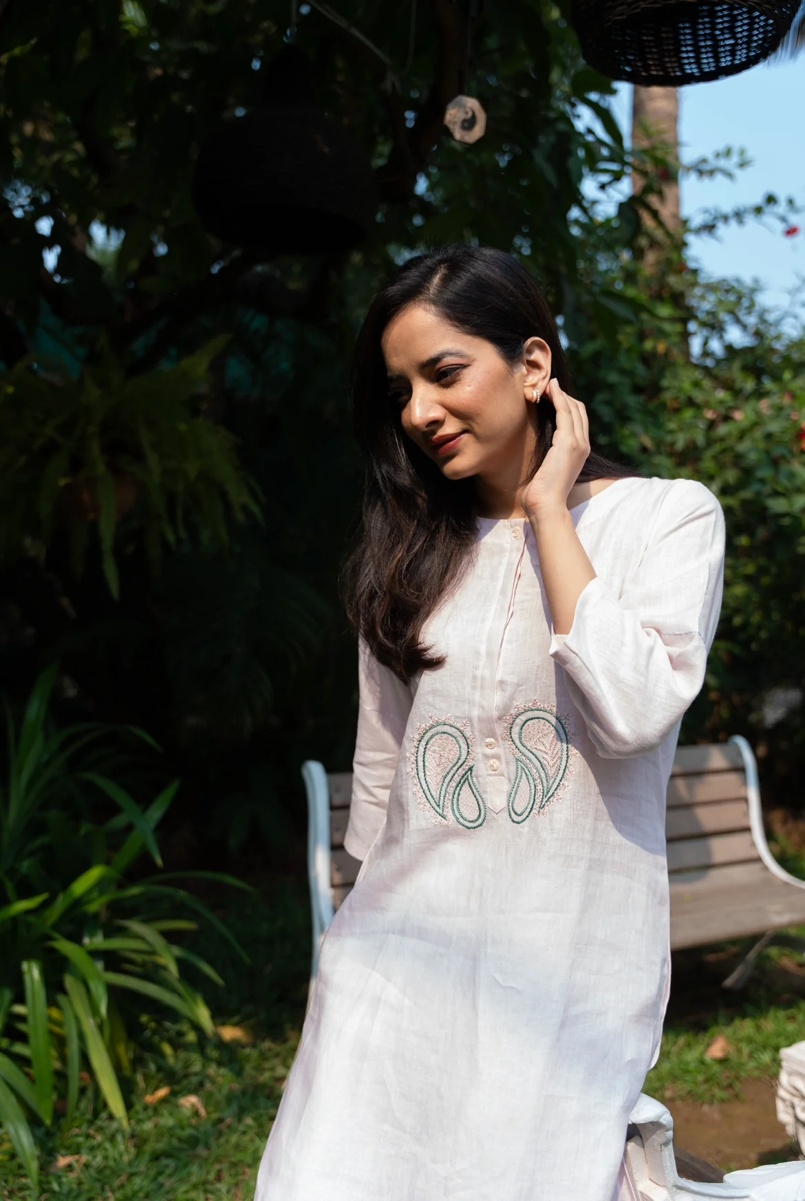 PASTEL PINK-WHITE LINEN PAIR - Image 3