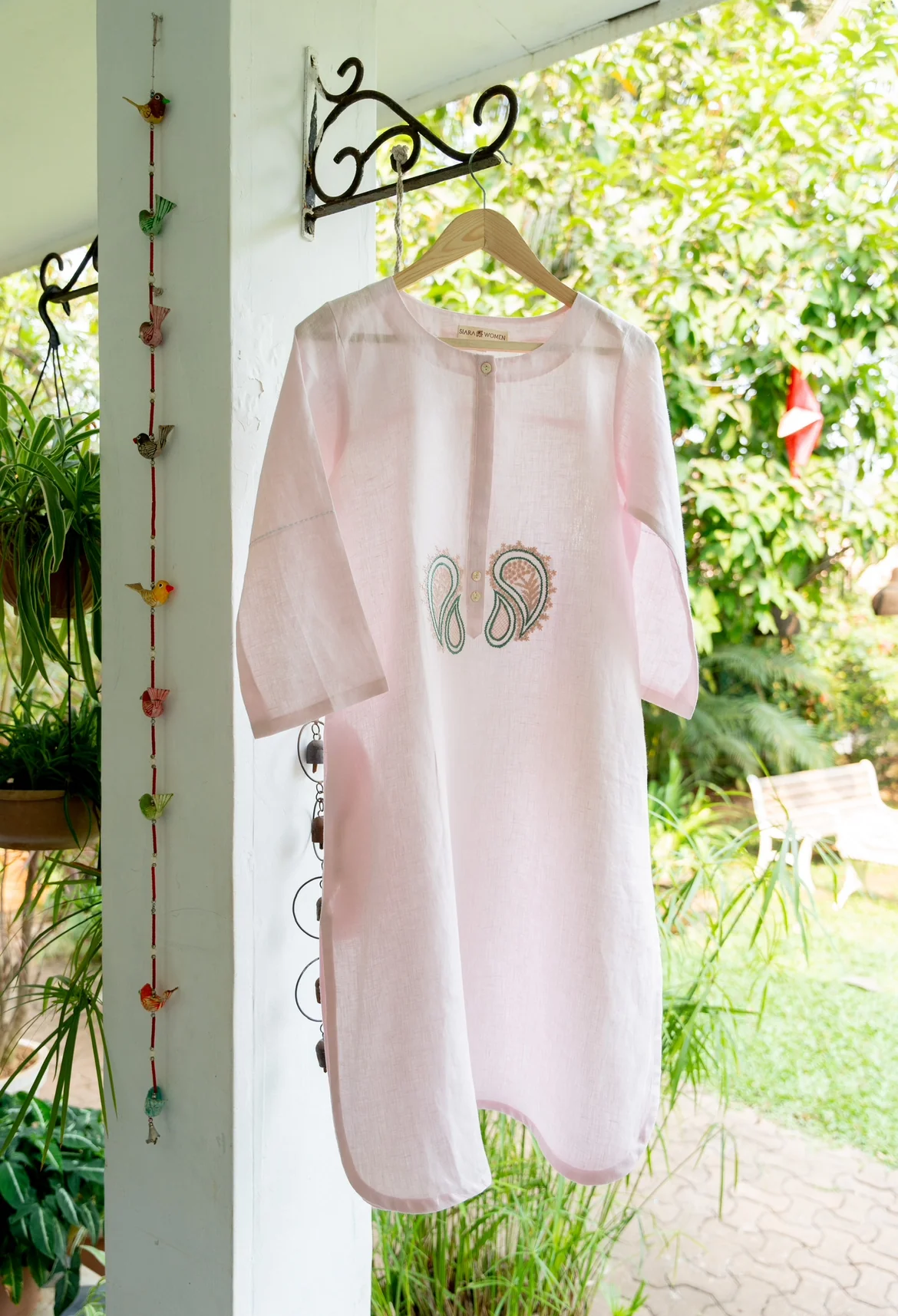 PASTEL PINK-WHITE LINEN PAIR - Image 7