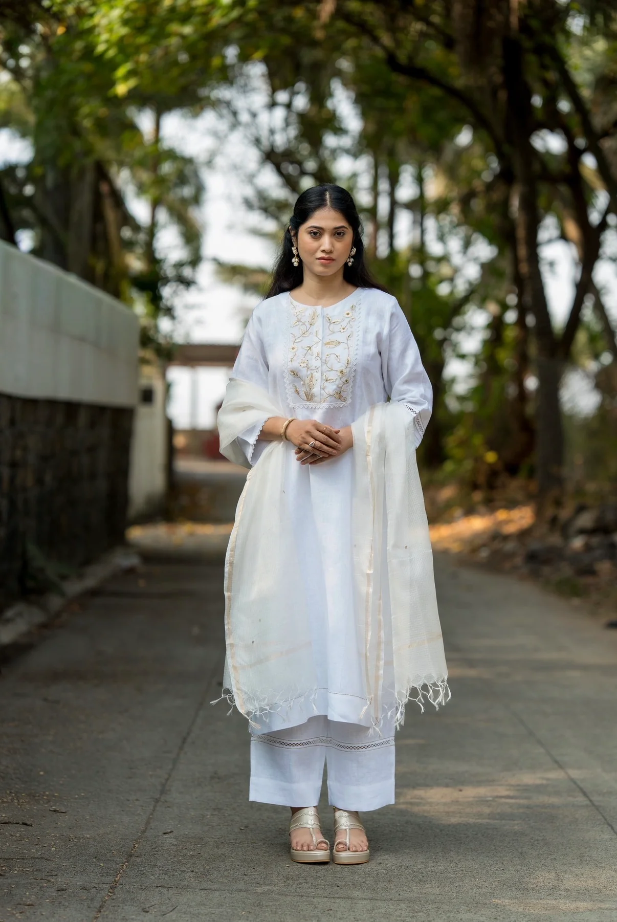 Pearl White Linen Set - Image 3