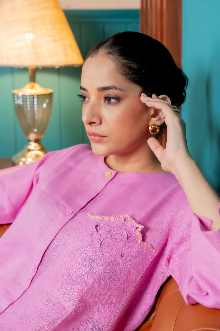 Plum Purple Linen Pair - Image 4