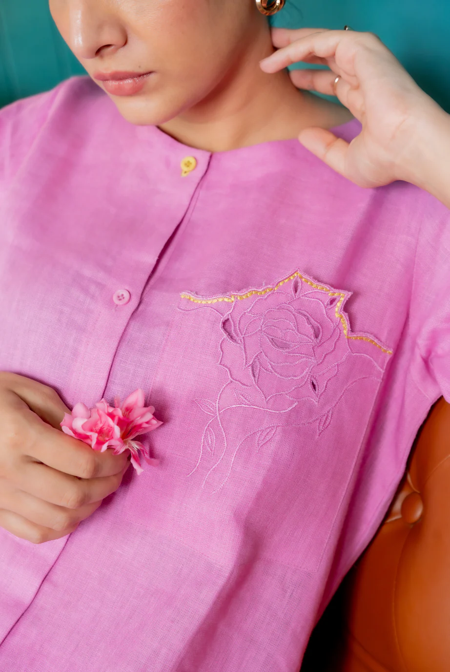 Plum Purple Linen Pair - Image 5