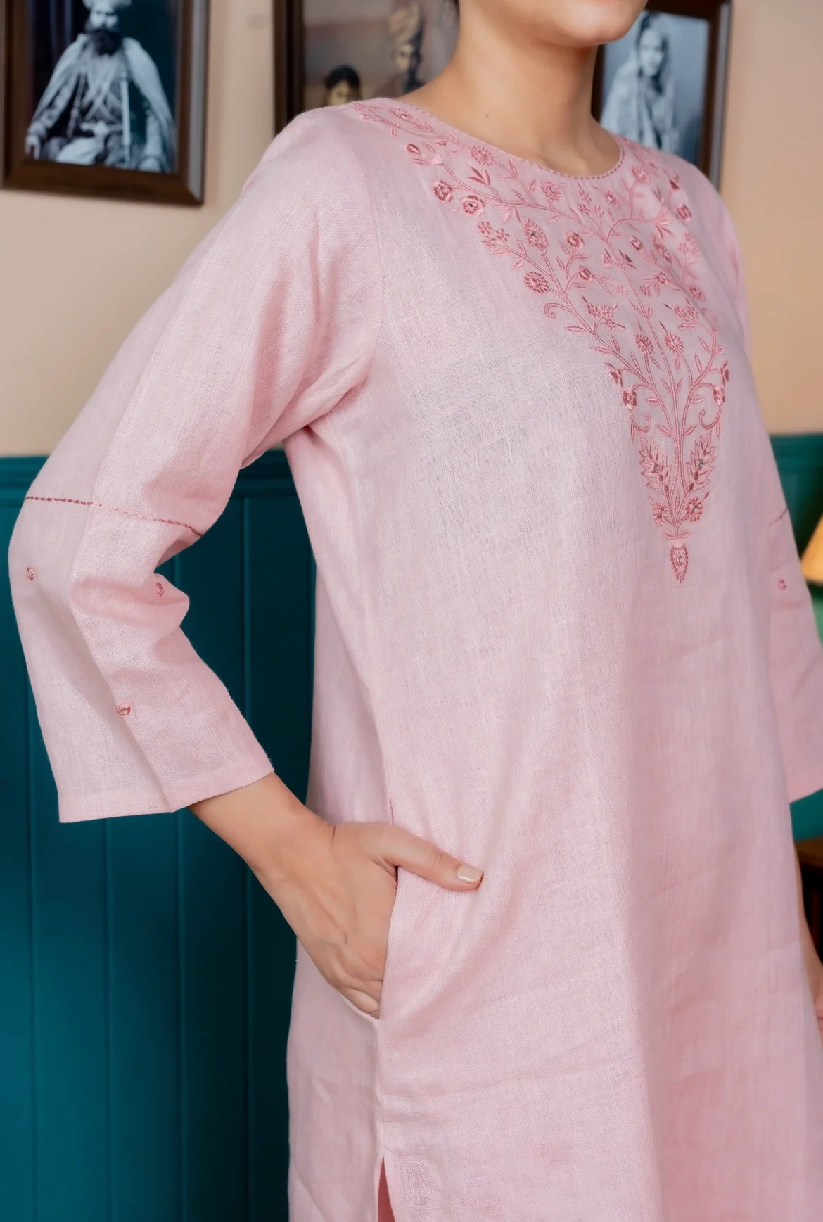 Sea Pink Linen Pair - Image 5