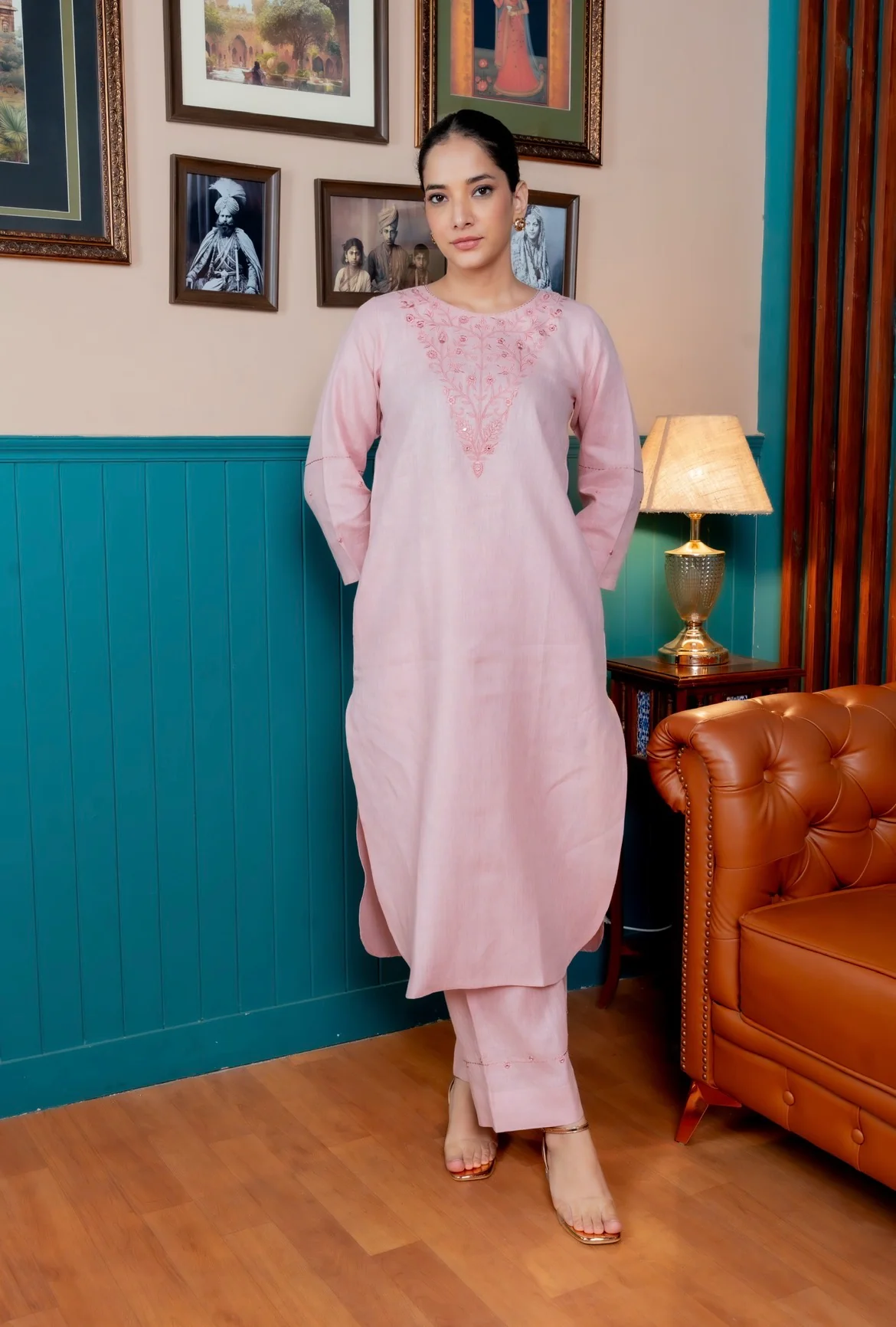 Sea Pink Linen Pair - Image 7