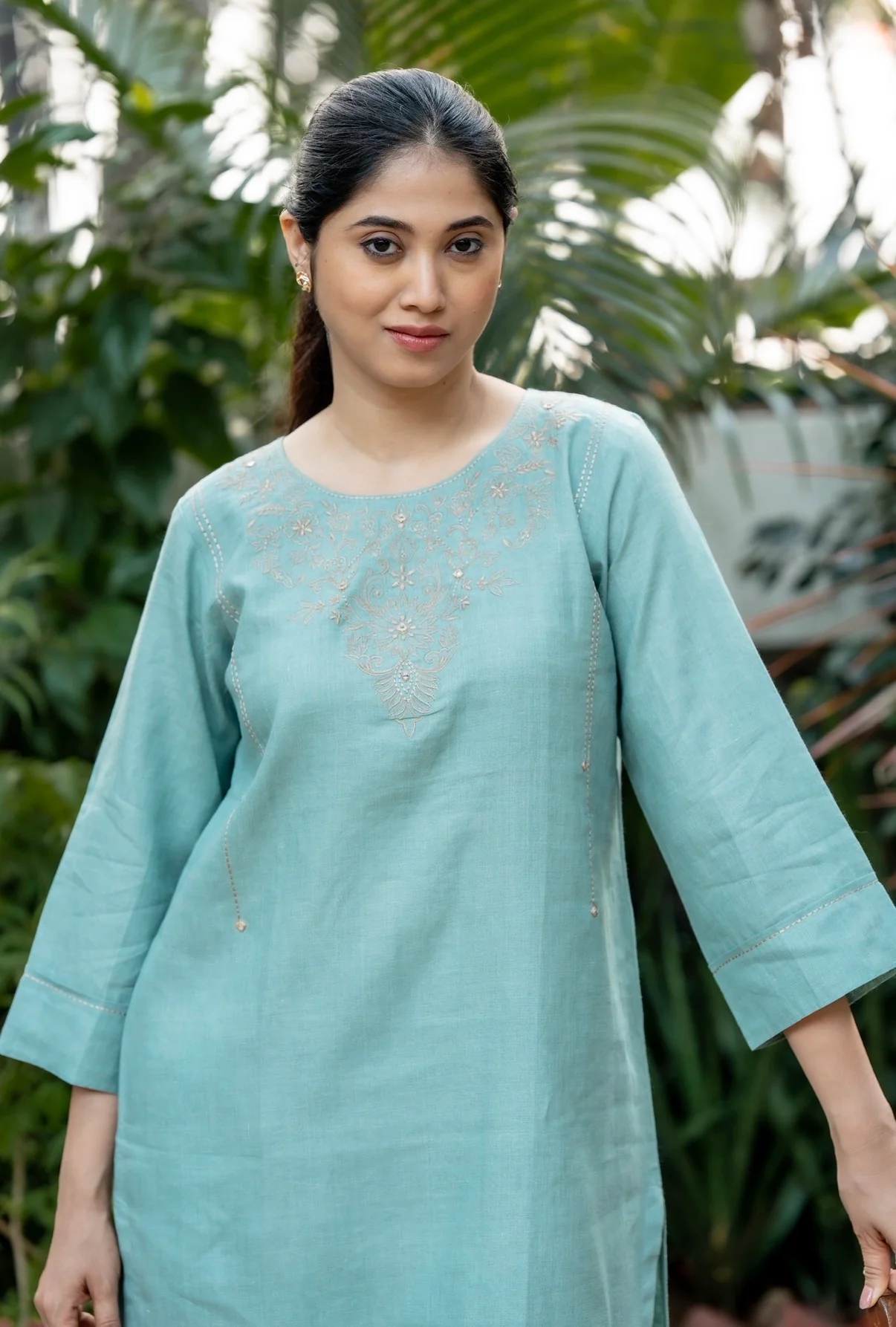 Seagreen Beige Linen Pair - Image 4