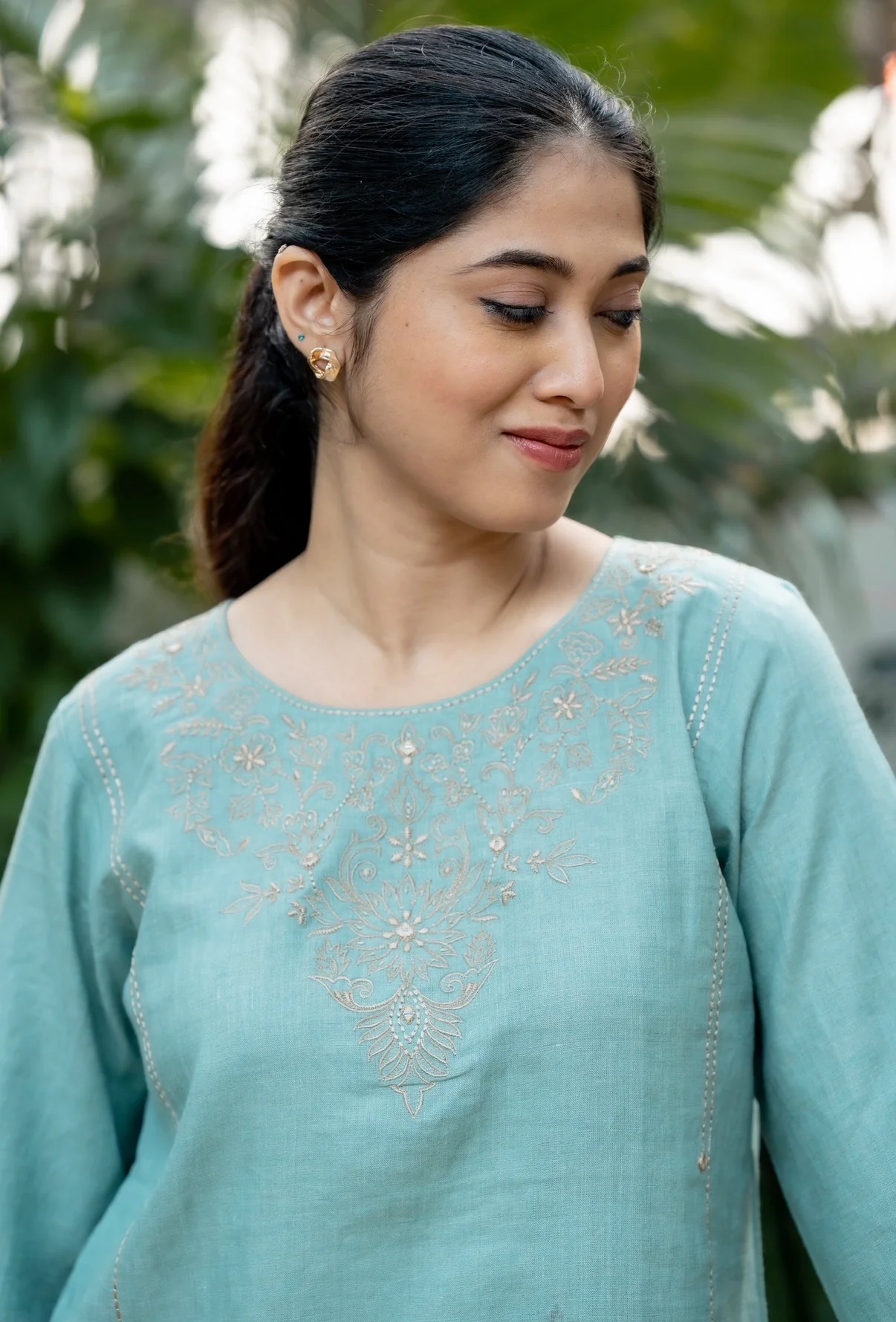 Seagreen Beige Linen Pair - Image 5