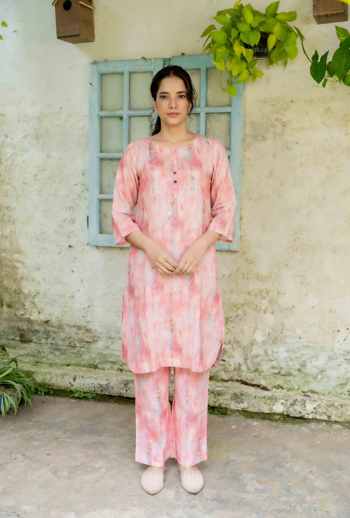 SHIBORI PINK LINEN PAIR - Image 3