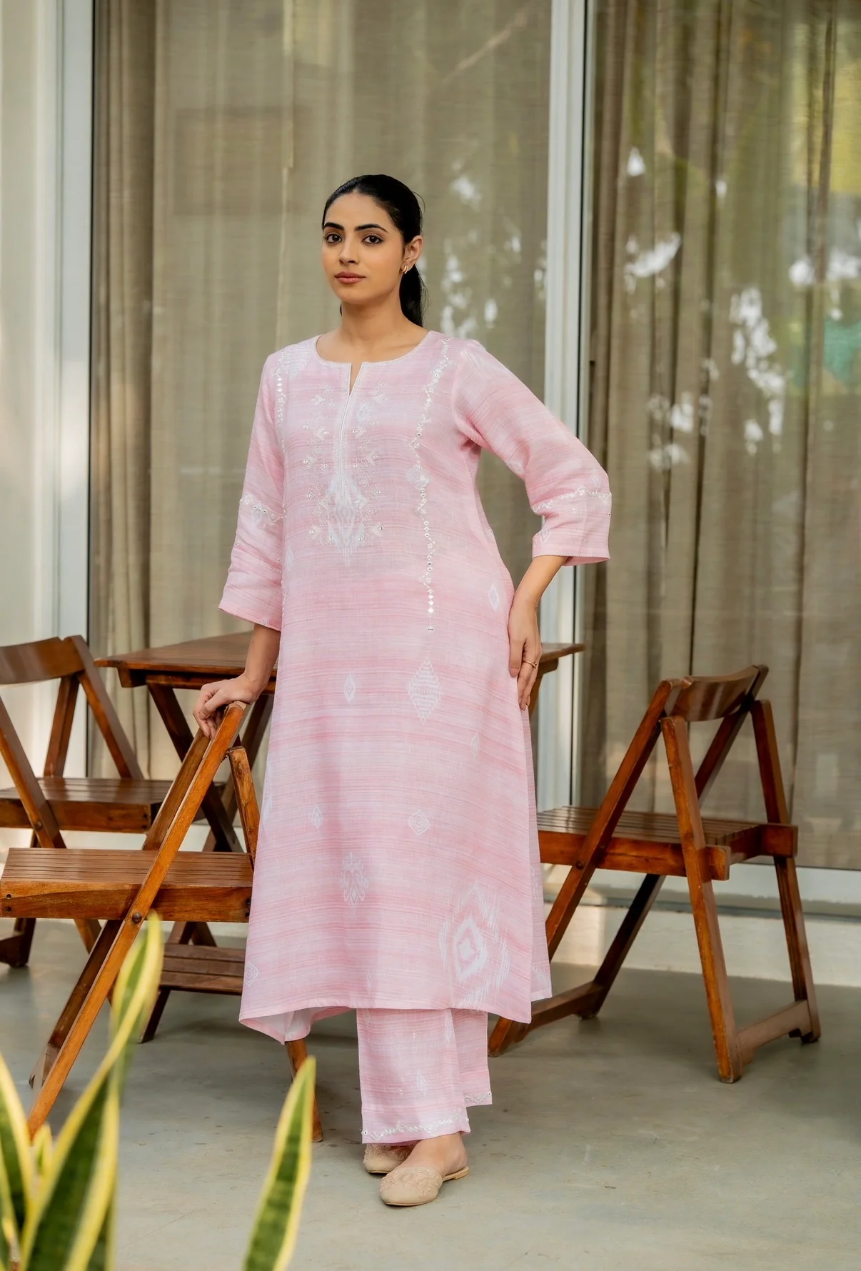 Soft Pink Linen Pair - Image 7