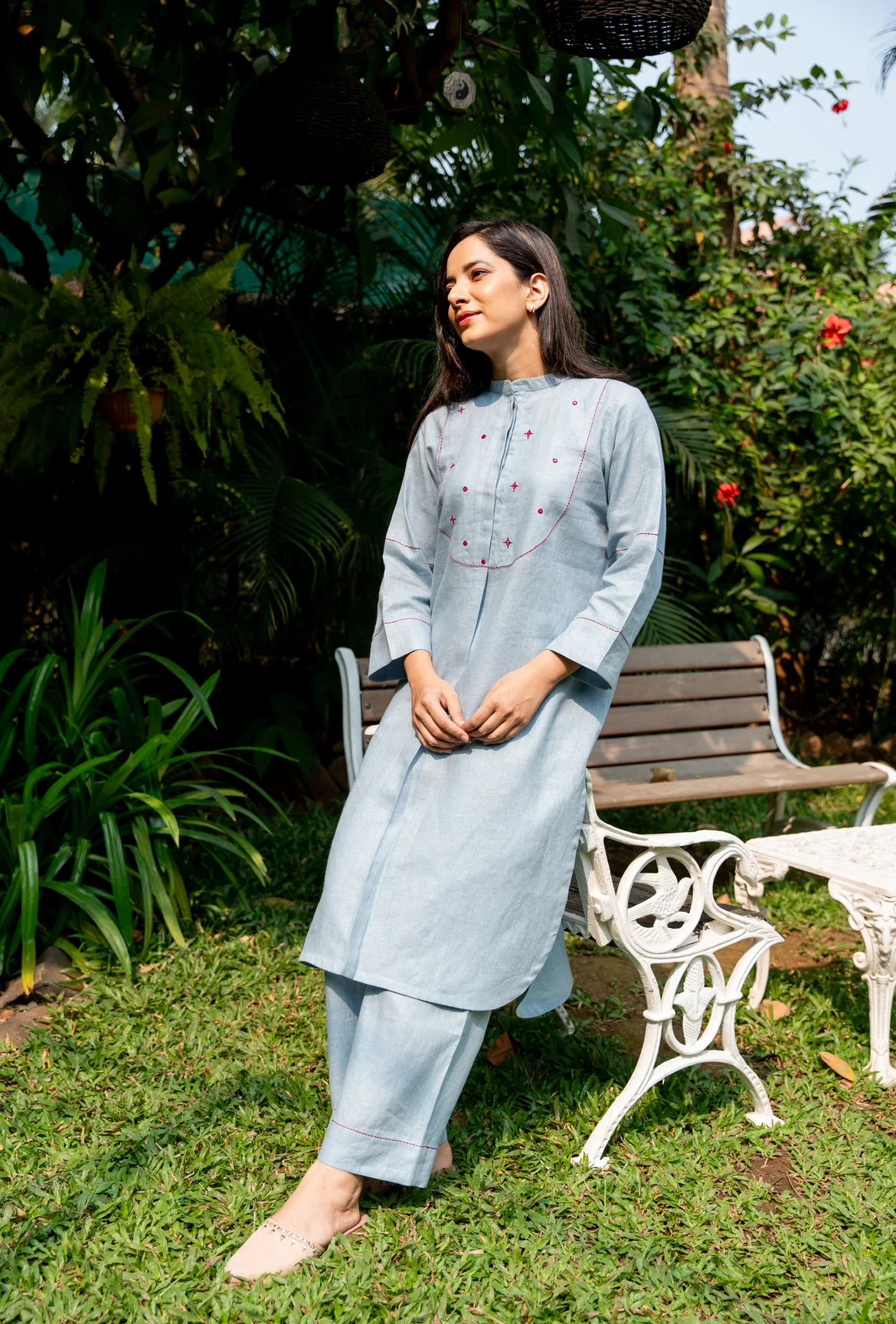 STONE BLUE LINEN PAIR - Image 8