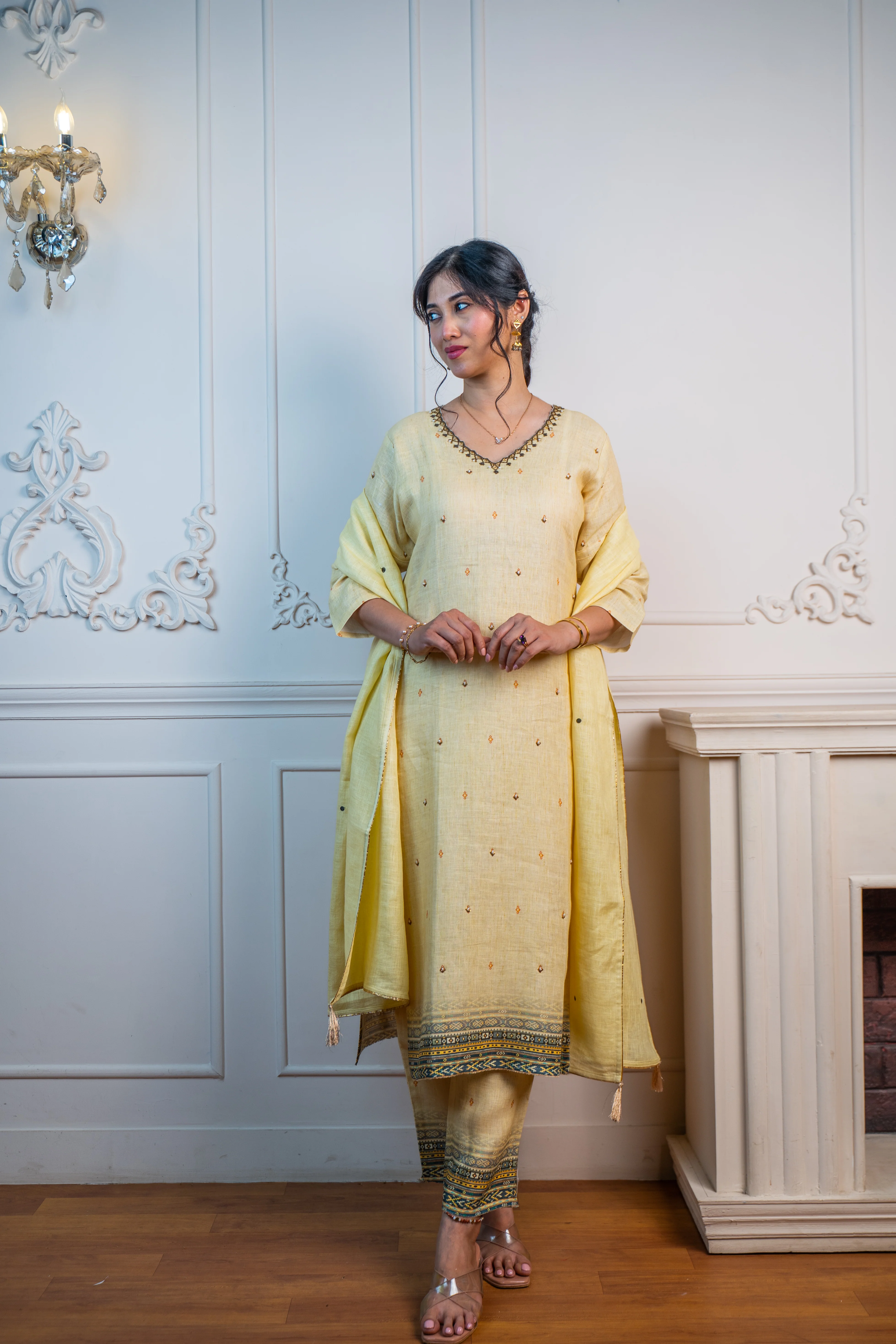 VIVID YELLOW LINEN SET - Image 6