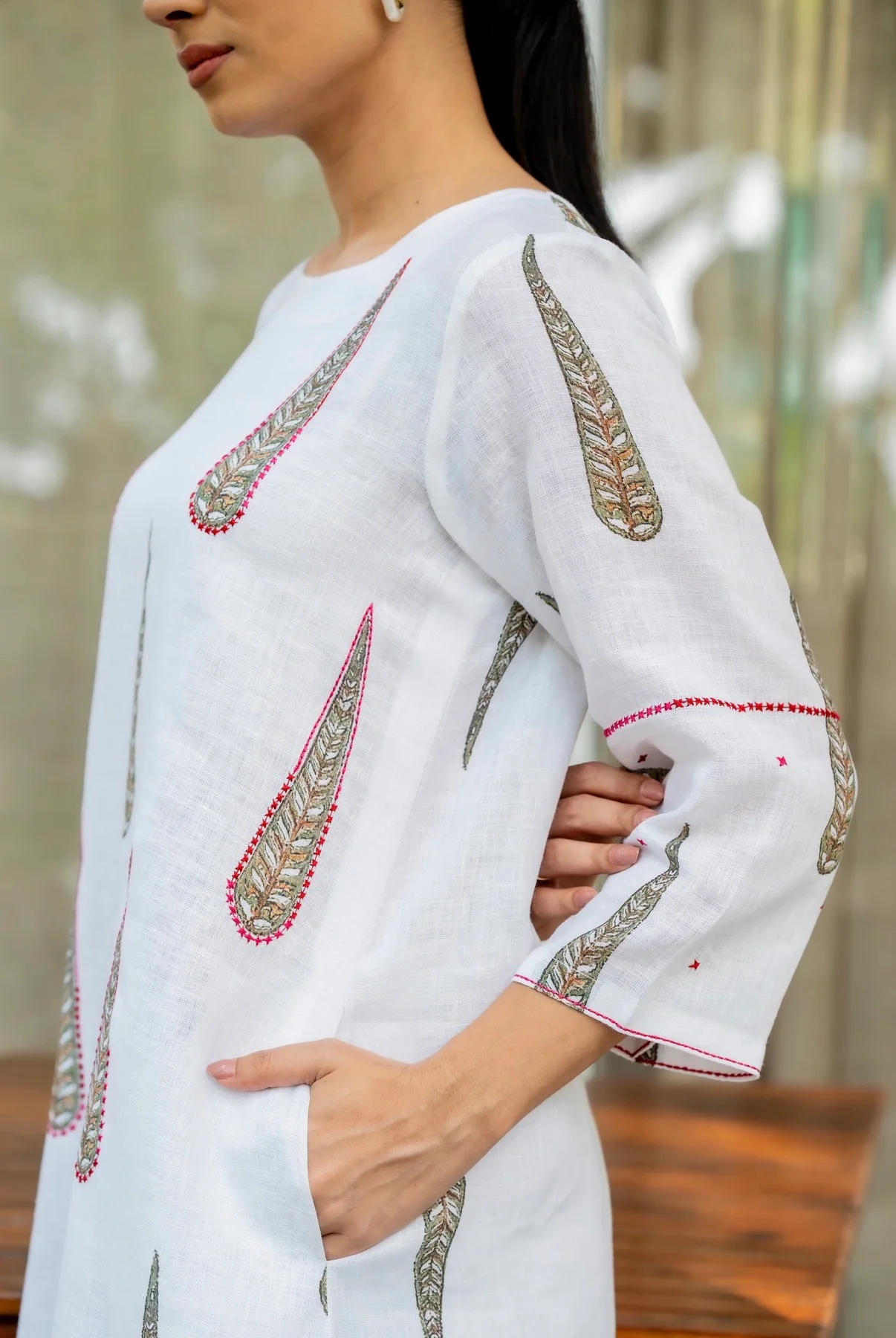 Willow White Linen Pair - Image 7